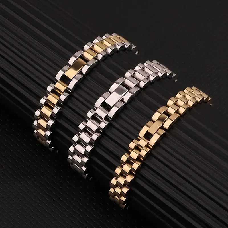 Hot bán Mens thiết kế thương hiệu nổi tiếng thép không gỉ PVD 18K mạ vàng Vòng đeo tay