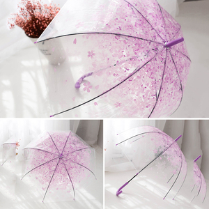 LS tự động mở phong cách Nhật Bản thẳng ô rõ ràng trong suốt chống gió đám cưới Ngày mưa khung sắt Logo tùy chỉnh - Product Image 3