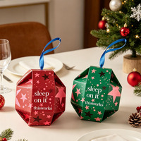 Boîtes de Noël créatives en forme arrondie en matériaux recyclés pour bonbons, cosmétiques, soins de la peau, mini-cadeaux de compte à rebours des fêtes