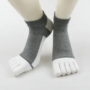 New Style Ankle Custom Logo Fashion Mixed Colorful Design Five Toe Running Short Sports Socks