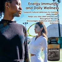 Complément en capsules de complexe d'extraits de champignons 10-en-1 à formule personnalisée sous marque privée avec extraits de Crinière de lion, Reishi, Chaga et Cordyceps