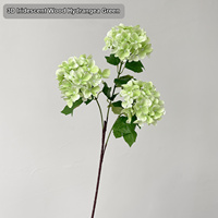 HGA Hydrangea artificielle réaliste au toucher naturel, fleur d'hortensia verte pour la décoration intérieure et commerciale, décoration de salon