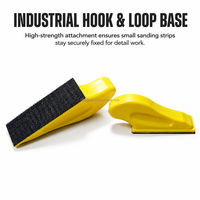 [RTS] 90x30mm Mini Hand Sanding Block Hook and Loop PU Foam Detail Manual Sander for Narrow Space Wood Abrasivos Lijas