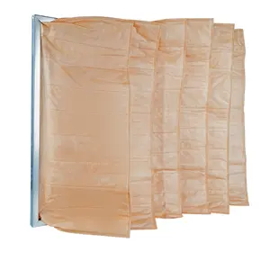 Filtro de bolso de partículas para linha de produção, filtro de bolso premium com estrutura de ferro galvanizado de baixo preço, várias especificações