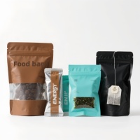Sachet Doypack à fond plat de qualité alimentaire avec fermeture zip, impression héliogravure, résistant à l'humidité, pour aliments pour animaux de compagnie et chewing-gum, logo personnalisé