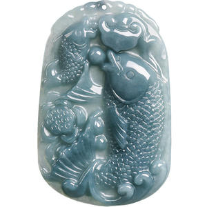 Pendentif en jadéite naturelle, style chinois, design original, avec certificat d'évaluation, DW107 - Product Image 5