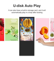 Affichage numérique portable pliable de 43 pouces, écran LCD Android WiFi, kiosque interactif pour les salons professionnels et les expositions