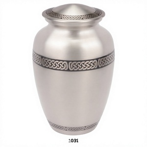 Bande celtique en étain en laiton crémation funéraire mémorial adulte cendres urnes humaines sac en velours gratuit - Product Image 1