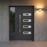 Portes Métalliques de Luxe Modernes pour Entrée Extérieure Commerciale, Sécurité Anti-Effraction, Porte d'Entrée d'Appartement