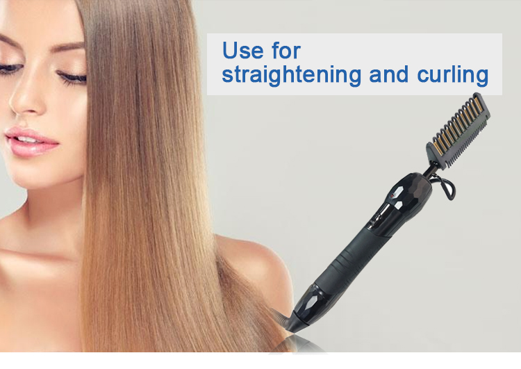 Professional copper metal Hair Straightening Comb brush Hot Electric Hair Straightener comb for hair,curling iron bling hot comb