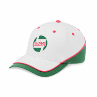 Gorra de Béisbol Estructurada de 6 Paneles Personalizada Premium, Bloques de Color, Sarga de Algodón, Ribete en Contraste, Logotipo Personalizado Bordado, Cierre de Velcro