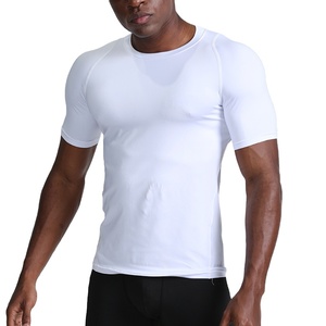 Camiseta de manga corta ajustada para hombre, ropa deportiva transpirable de secado rápido, con estampado personalizado, para correr y entrenar - Product Image 1