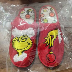 Nuova casa confortevole simpatico cartone animato Grinch pantofole di cotone <span class=keywords><strong>invernale</strong></span> per gli uomini e le coppie di donne pantofole di cotone caldo - Product Image 2