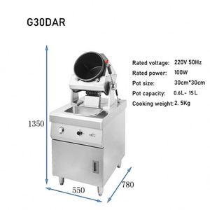 Machine de cuisson automatique multifonctionnelle en acier inoxydable 304 pour la maison, avec moteur robot rotatif intégré - Product Image 2