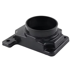 Auso-Racing 76mm Air Filter Intake Mount Adapter for Mitsubishi V6 L4 <b>Black</b> ABS Single <b>Bracket</b> With Hardware - Product Image 4