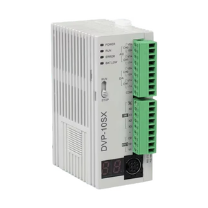 DVP10SX11R มาตรฐานอุตสาหกรรมแบบอนาล็อก IO บางเอาท์พุทรีเลย์2AO 4AI PLC สำหรับการควบคุมกระบวนการ PID - Product Image 1