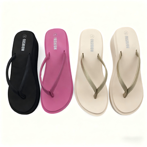 Tongs pour femmes en cuir rose écologique, avec des lanières ornées <span class=keywords><strong>de</strong></span> strass scintillants, pour le printemps/été/automne - Product Image 3