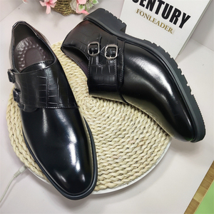Chaussures à double boucle pour hommes, pointures 47 et 48, chaussures habillées durables et élégantes pour hommes - Product Image 1