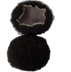 Nhà Cung Cấp Ấn Độ Trong Mens Tóc Giả Trang Phục Cho Hói Tóc Con Người Người Phi American Afro Đầy Đủ Thụy Sĩ Ren Của Nam Giới Xoăn Toupee Ren - Product Image 1