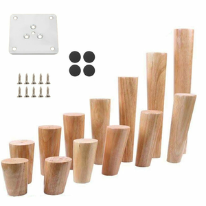High-Quality Solid Wood Sofa Legs 4PCS/Set - <strong>Adjustable</strong> Height Heavy Duty <strong>Furniture</strong> <strong>Feet</strong> for Sofa/Couch/Bed Solid Wood Sofa Legs - Product Image 3