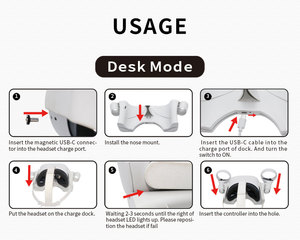 Station de charge murale pour support de bureau pour <span class=keywords><strong>Oculus</strong></span> Quest 2 VR Headset Charger Dock Station - Product Image 5