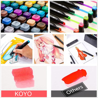 Marqueur à encre personnalisé 80 couleurs Double pointe Marqueur à alcool pour artiste Dessin Esquisse Valise Pinceau
