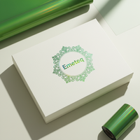 Rouleaux de film holographique Emeteq PET pour estampage à chaud, clarté inférieure à 100 nm, pour impression par transfert thermique, écologique, résistant à l'eau