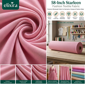 Tela Starleen de 58 Pulgadas, Textil de Moda Premium para Confección de Vestidos, Producción de Prendas y Suministro de Ropa al por Mayor - Product Image 2