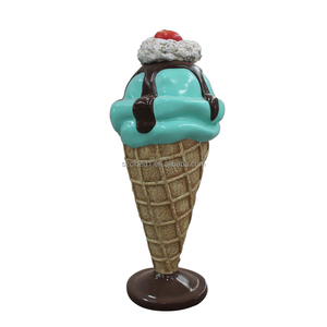 Personalizzare Decorativo <span class=keywords><strong>Festa</strong></span> di Natale Festival Parco Centro Commerciale Negozio Giardino Decorazione per la Casa <span class=keywords><strong>Festa</strong></span> Ornamento Gelato Statua in Fibra di Vetro - Product Image 2