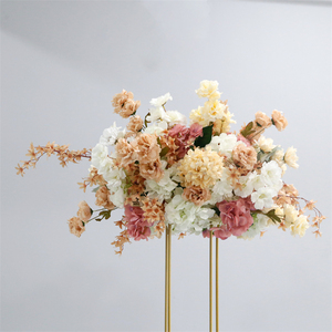 LFB2259-1 3D café fleur rangée arc automne naturel <span class=keywords><strong>pampa</strong></span> <span class=keywords><strong>Rose</strong></span> fleur boule pour mariage fête événement décor - Product Image 4