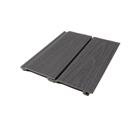 Revêtement extérieur de qualité supérieure Panneau de grain de bois Mur extérieur Panneau mural en bois composite Panneau mural intérieur en bois composite GRIS FONCÉ