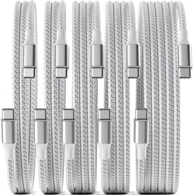 Cheap Price OEM Factory CE ROHS Certified Nylon Braided Fabric 3ft 6ft 10ft 100 w Type c to Type c Usb c Charging Data Cable