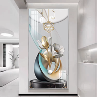 Décoration d'intérieur moderne, peinture sur porcelaine cristalline de grande taille, impression abstraite nordique en aquarelle, écologique, vente en gros 3D