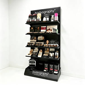 Support d'exposition au sol pour salon de beauté, étagère en métal personnalisée avec étagères pour l'exposition de produits cosmétiques, mobilier - Product Image 1