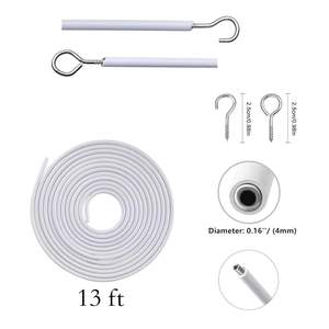 เชือกผ้า<span class=keywords><strong>ม่าน</strong></span>อเนกประสงค์ยาว5ม. พร้อมอุปกรณ์เสริมติดผนังชุดสายเคเบิลแรงตึงที่ดีตะขอสำหรับใช้ในบ้าน - Product Image 3