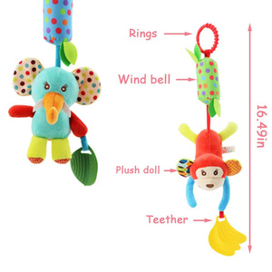 <span class=keywords><strong>Hochet</strong></span> et anneau de dentition sensoriel en peluche douce pour bébé, jouet suspendu confortable pour lit et berceau - Product Image 3