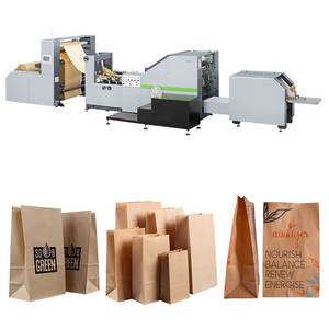 ROKIN BRAND <span class=keywords><strong>Carrefour</strong></span> ด้านล่างทรงสี่เหลี่ยมดําเนินการตลอด <span class=keywords><strong>24</strong></span> ชั่วโมงใช้เครื่องจักรสําหรับทําถุงกระดาษคราฟท์ - Product Image 4