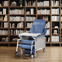 Chaise inclinable pliable multifonctionnelle médicale mobile pour hôpital Chaise inclinable manuelle confortable pour personnes âgées