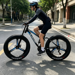 Vélo de montagne tout suspendu à pneus larges 26 pouces avec roues en magnésium à <span class=keywords><strong>3</strong></span> rayons, vélo de neige, double amortisseur, vélo de plage - Product Image 6