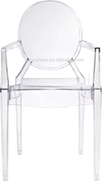 Fauteuil de salle à manger empilable en acrylique, style moderne et élégant, vintage, taille personnalisée, couleur transparente, pour hôtels, banquets, anniversaires