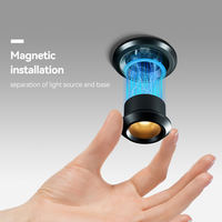 Spot LED encastré magnétique multi-angles en aluminium, qualité muséale, pour intérieur moderne, faisceau interchangeable