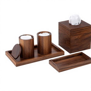 Juego de Baño de Madera Contemporáneo para Suministros de Baño de Hotel, Decoración de Casas de Huéspedes y Proyectos de Hospitalidad Premium - Product Image 1