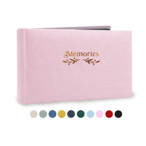 9 màu linen da lộn <span class=keywords><strong>Velour</strong></span> bìa cứng cuốn sách di động ràng buộc vàng dập 4*6 50 hình ảnh Album cuốn sách - Product Image 2