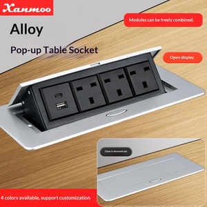 <span class=keywords><strong>Prise</strong></span> de bureau encastrée multi-interface escamotable, <span class=keywords><strong>prise</strong></span> de courant multifonctionnelle à usage commercial, <span class=keywords><strong>prise</strong></span> de table standard britannique - Product Image 1