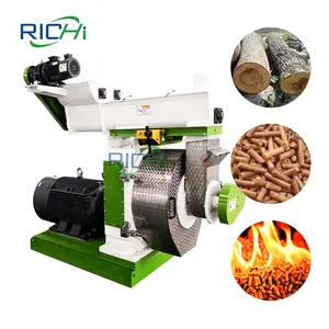 RICHI 1-4.5 T/H Biomasse Rasen Reis Hülsen Weizen Stroh Holzpellet-Herstellungsmaschinen Preise