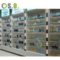 Nouveau design de pharmacie conception de comptoir de magasin médical étagères de pharmacie pour la conception intérieure de magasin de pharmacie