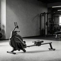 Máquina de Remo Ergonómica Plegable y Resistente al Viento, Remo de Resistencia Multiajustable para Ejercicio Aeróbico de Cuerpo Completo en Interiores