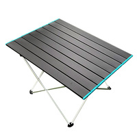 Vente directe d'usine, meubles d'extérieur, table pliante en alliage d'aluminium, pieds pliants, rectangulaire, camping, portable, multifonctionnelle