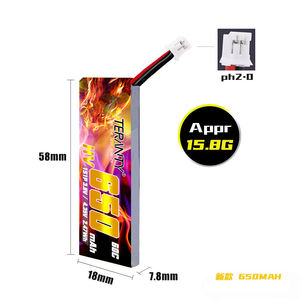 TERANTY 650mAh ditingkatkan 1S <span class=keywords><strong>3</strong></span>.8V 60/120C baterai Lipo dalam ruangan Model pesawat Traversing UAV Tinyhawk FPV baterai balap - Product Image 6