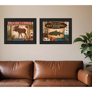 Lodge I stampa nera incorniciata Set di arte da parete di due da HMS stampe di arte contemporanea moderna - Product Image 5